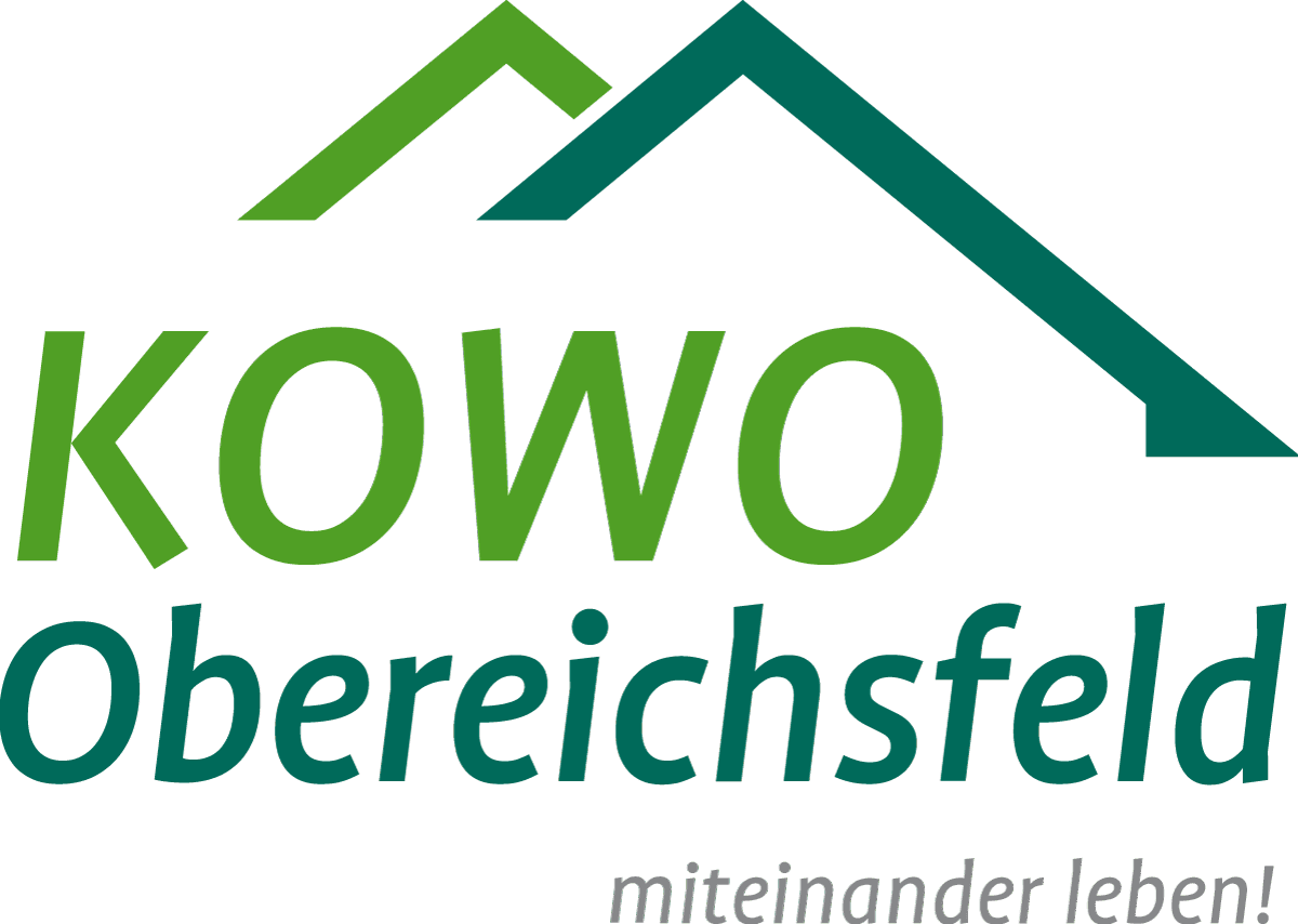 KOWO Obereichsfeld Logo – Wohnungsunternehmen im Eichsfeld, Thüringen. Slogan: miteinander leben!