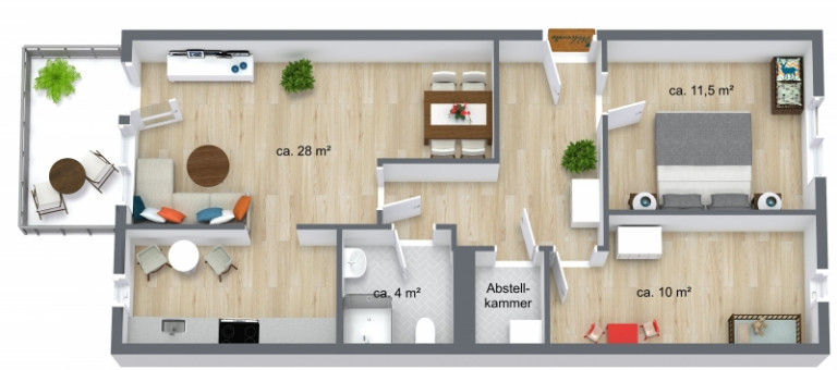 Grundriss der Wohnung
