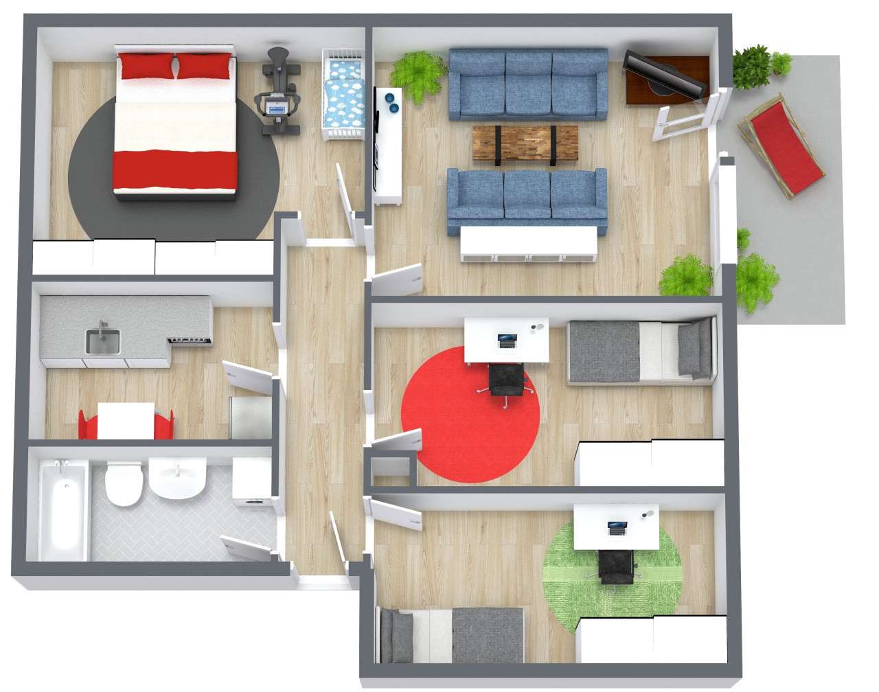 Grundriss der Wohnung