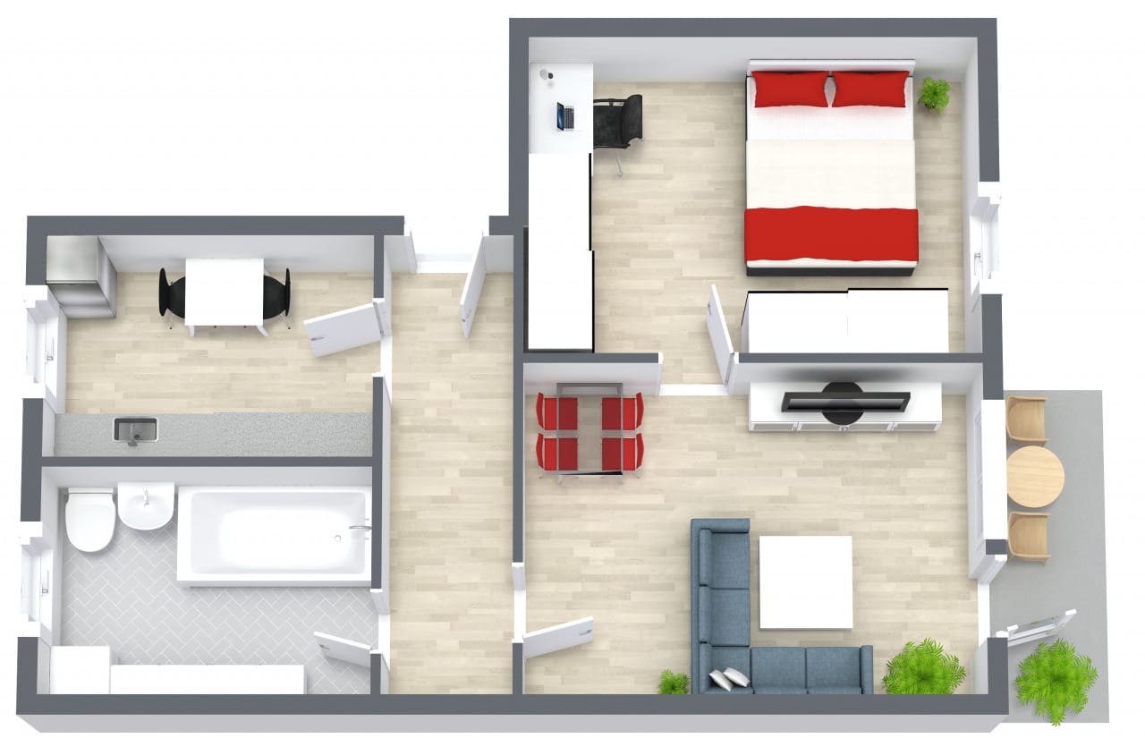 Grundriss der Wohnung