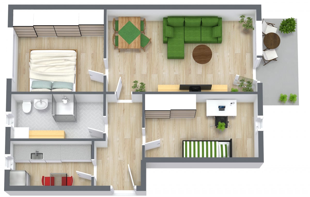 Grundriss der Wohnung