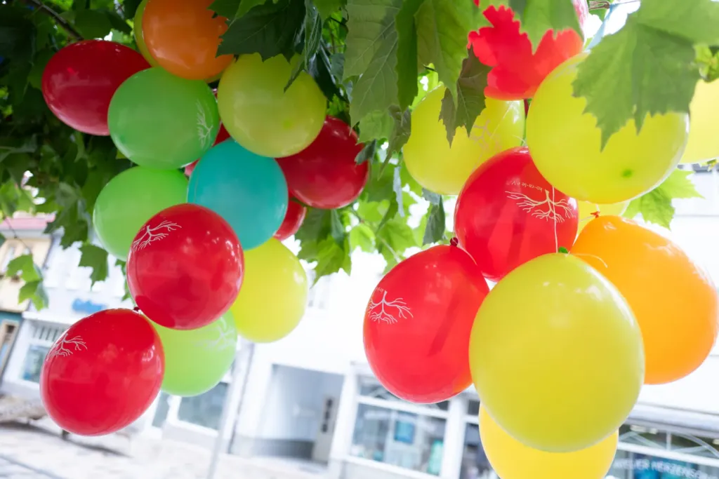Luftballons als Dekoration zur Eröffnung von ko-ra-le in der Wilhelmstraße 26