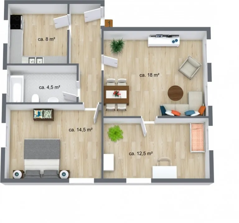 Grundriss der Wohnung